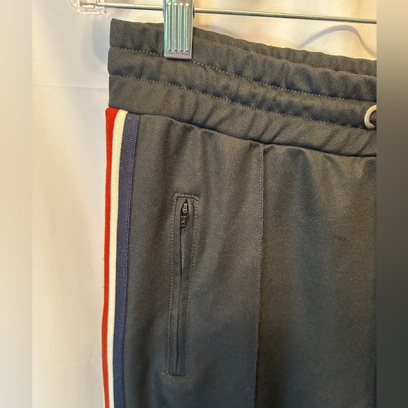 ANINE BING Size Medium Nico Track Pants Black With Red White Stripe $149 MSRP - Picture 2 of 11